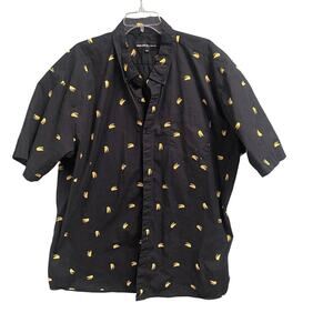 Molokai Surf Co Taco Print Shirt Mens 4XL Button Down Short Sleeve Graphic